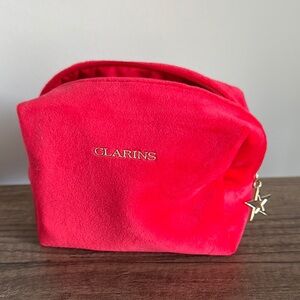 Clarins Red Velvet Cosmetic Bag